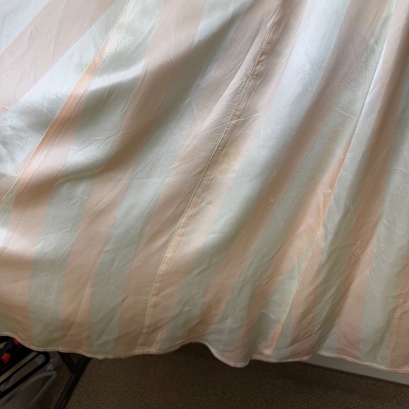 Vintage 70s Gunne Sax by Jessica McClintock Strawberry & Cream Striped Dress - Picture 4 of 14